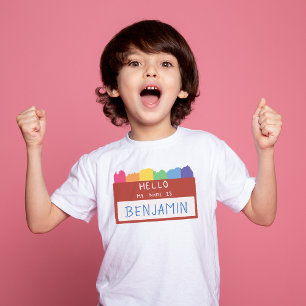 Custom Name Hello My Name First Day of School T-Shirt