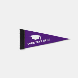 Custom name high school graduation sports pennants