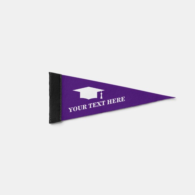 Custom name high school graduation sports pennants (Front)