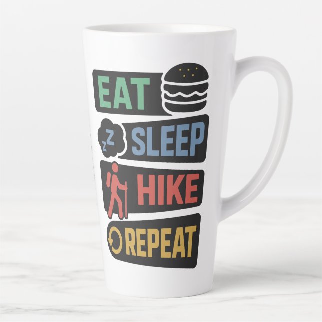 Custom Name Hiking Latte Mug (Right)