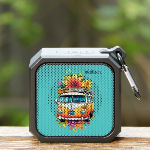 Custom Name Hippie Van Bluetooth Speaker