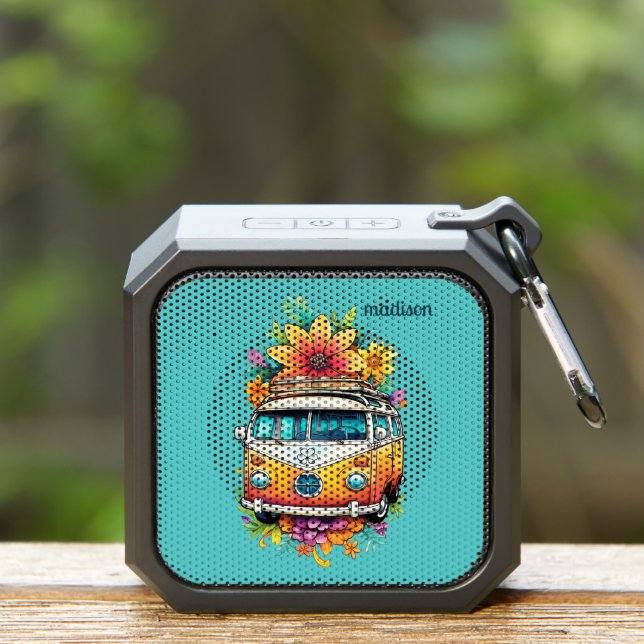 Custom Name Hippie Van Bluetooth Speaker (Insitu(Outdoor))