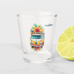 Custom Name Hippie Van Shot Glass