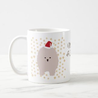 Custom Name Holiday Mug, Cute Puppy