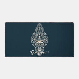 Custom Name Holy Star of Wonder Ornamental Mandala Desk Mat
