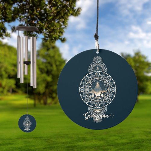 Custom Name Holy Star of Wonder Ornamental Mandala Wind Chime
