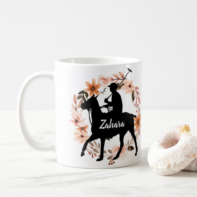 Custom Name horse  Coffee Mug (With Donut)