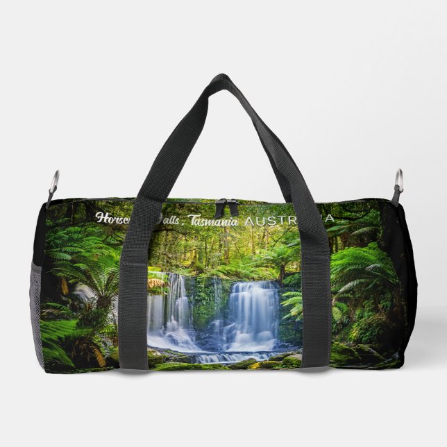 Custom Name Horseshoe Falls Australia Custom Text Duffle Bag (Back)
