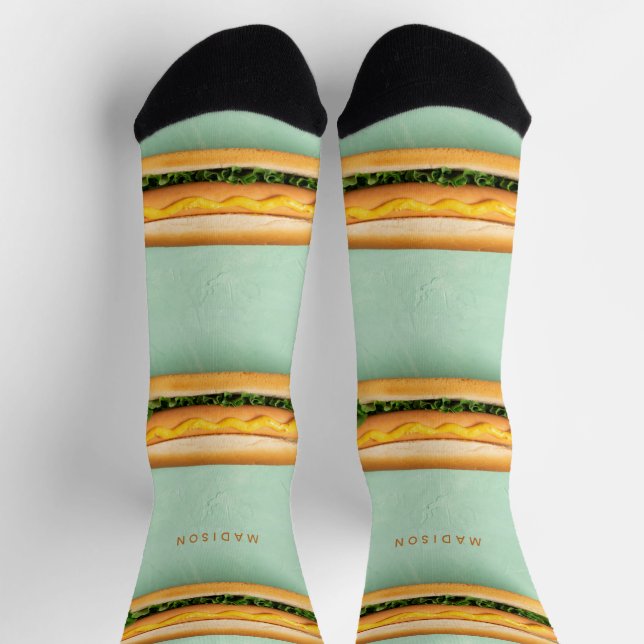 Custom name Hot Dog Socks (Top)