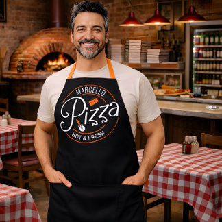 Custom NAME Hot Fresh Italian Pizza Pizzeria Apron