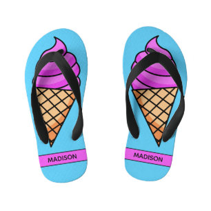 Custom name Ice Cream flip flops