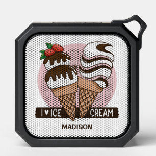 Custom Name Ice Cream Lover Bluetooth Speaker
