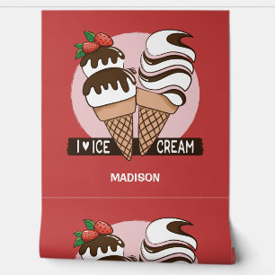 Custom Name Ice Cream Lover Wallpaper