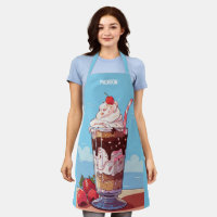 Custom Name Ice Cream Milkshake Apron