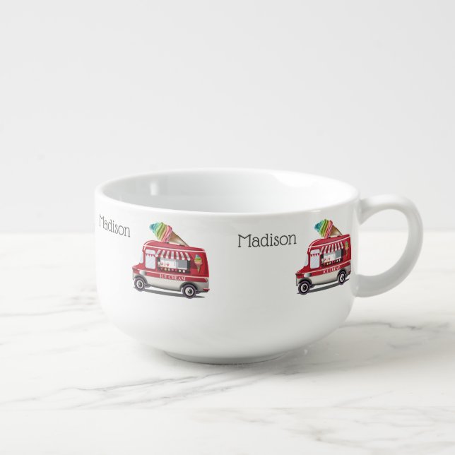 Custom name Ice Cream Truck bowl (Left)