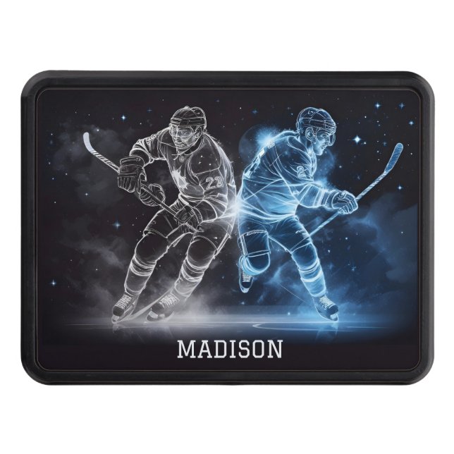 Custom Name Ice Hockey Hitch Cover (Front)
