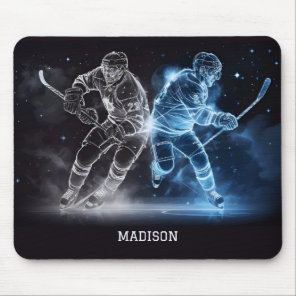 Custom Name Ice Hockey Mouse Pad