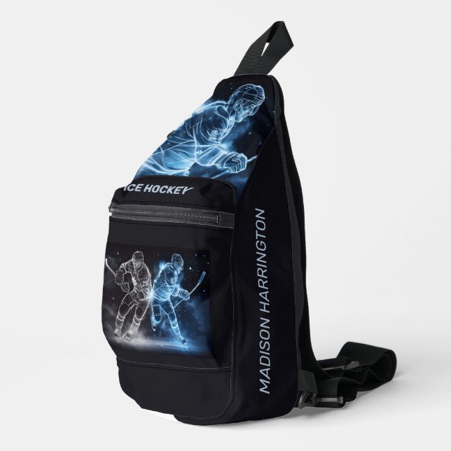 Custom Name Ice Hockey Sling Bag (Right Corner)
