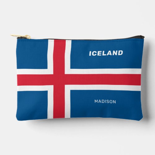 Custom Name Iceland Accessory Pouch