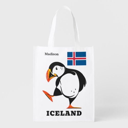 Custom Name Iceland Grocery Bag