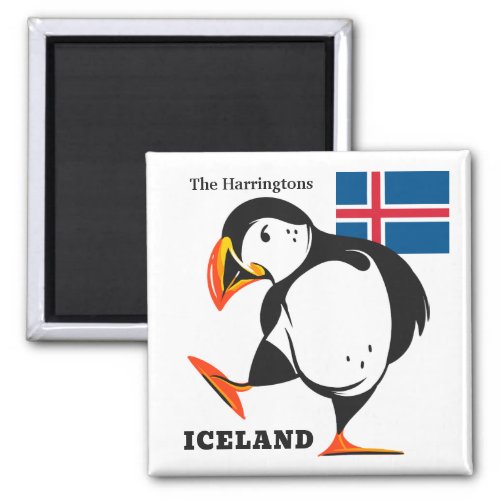 Custom Name Iceland Magnet