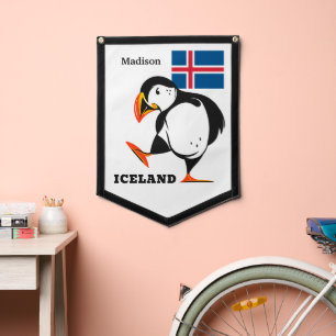 Custom Name Iceland Pennant