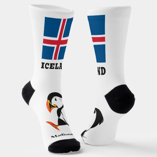 Custom Name Iceland Socks (Angled)