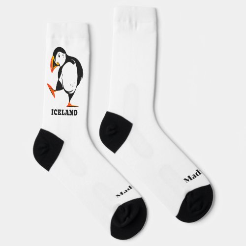 Custom Name Iceland Socks