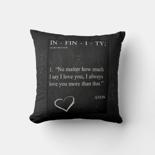 Custom Name INFINITY LOVE YOU MORE Valentines Thr Throw Pillow
