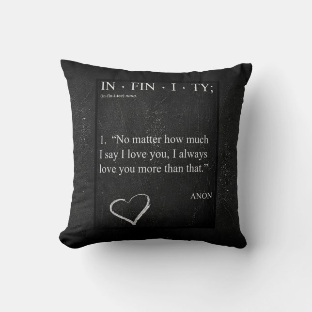 Custom Name INFINITY LOVE YOU MORE Valentine's Thr Throw Pillow (Front)