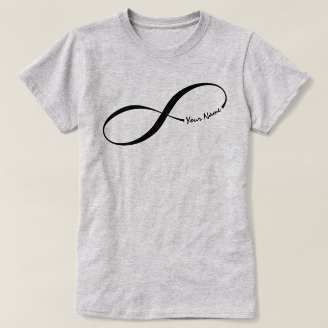 Custom Name Infinity Symbol T-Shirt (Design Front)