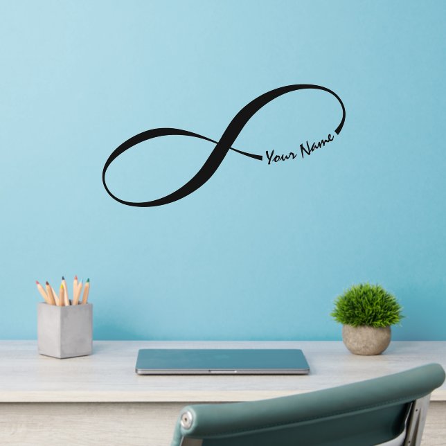 Custom Name Infinity Symbol Wall Decal (Home Office 2)