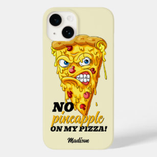 Custom Name & Ingredient Angry Pizza Case-Mate iPhone 14 Case