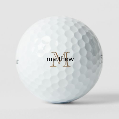 Custom Name  Initial Monogram Titleist Pro VI  Golf Balls