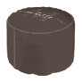 Custom Name Initial Solid Espresso Brown color Pouf