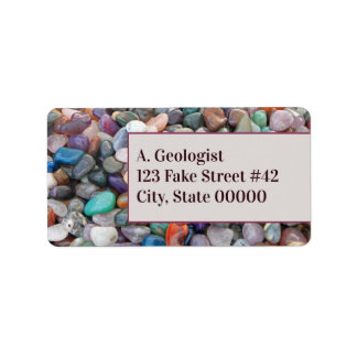 Custom Name & Initials Geology Rocks! stones gems Label
