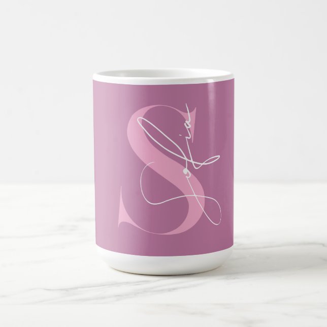 Custom name initials Girl Coffee Mug (Center)