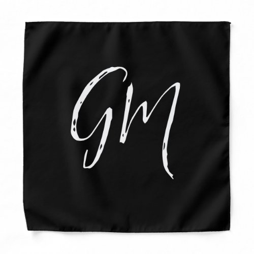 Custom name Initials personalized two letters Bandana
