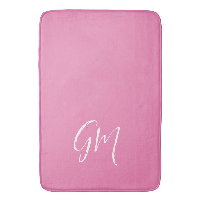 Custom name Initials personalized two letters Bath Mat (Front Vertical)