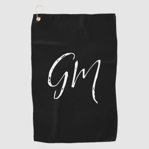 Custom name Initials personalized two letters Golf Towel