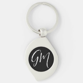 Custom Name Initials Personalized Two Letters Keychain by gmstockstudio at Zazzle