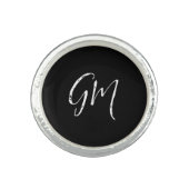 Custom name Initials personalized two letters Ring (Front)