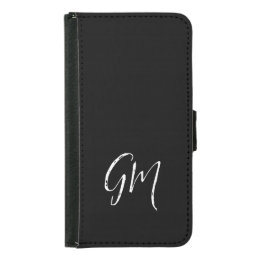 Custom name Initials personalized two letters Samsung Galaxy S5 Wallet Case