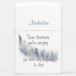 Custom Name Inspirational Quote about Worry Stress Zippo Lighter