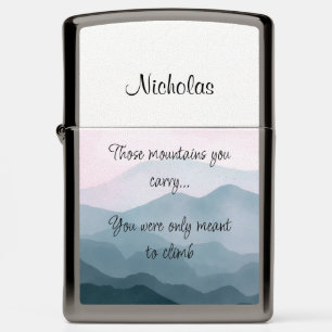 Custom Name Inspirational Quote about Worry Stress Zippo Lighter