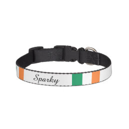 Custom Name Irish Flag Dog Collar arc