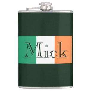 Custom Name Irish Flag flacnt Flask