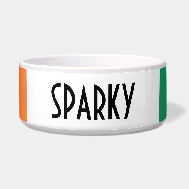 Custom Name Irish Flag pbcnt Bowl (Front)