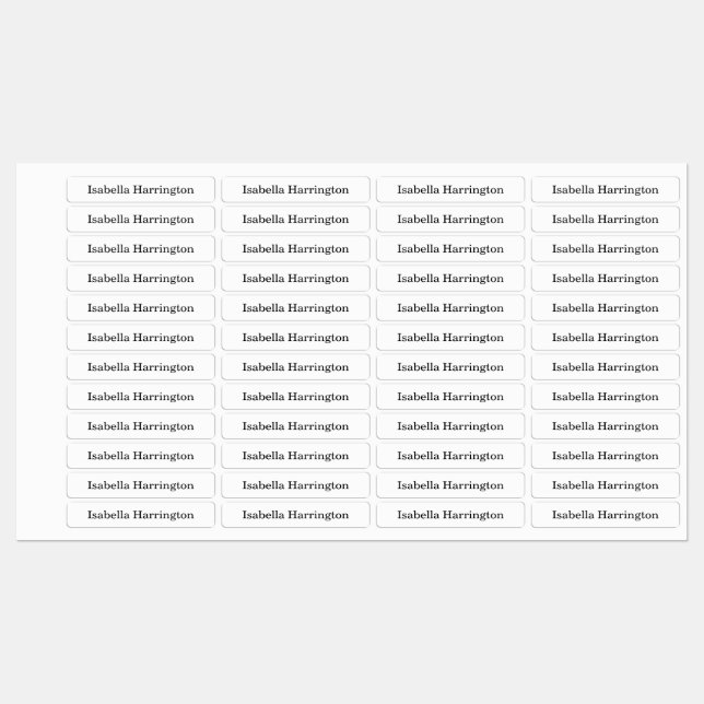 Custom Name Iron-On Fabric Clothing  Labels (Sheet)