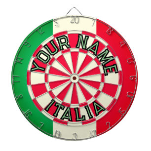 CUSTOM NAME ITALIA Classic Checker Pattern ITALY Dart Board